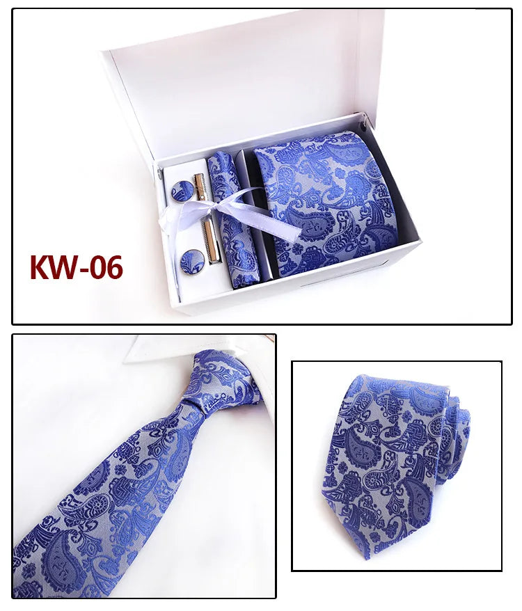 Men's Paisley Silk Tie Set