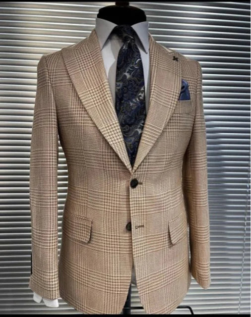 TPSAADE Men’s Smart Casual 2-Piece Suit – Stylish Wedding Jacket &amp; Pant Set