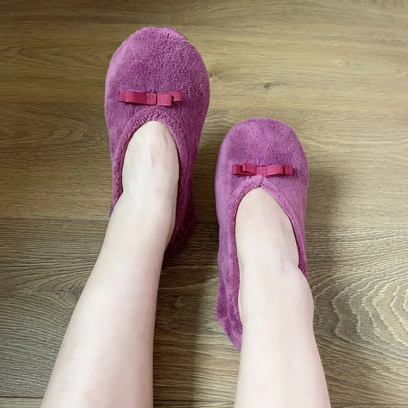 Women Winter Warm Contton slipper Non Indoor Floor Shoes Flat Casual Fluffy Lazy Female Home House Slipper Socks