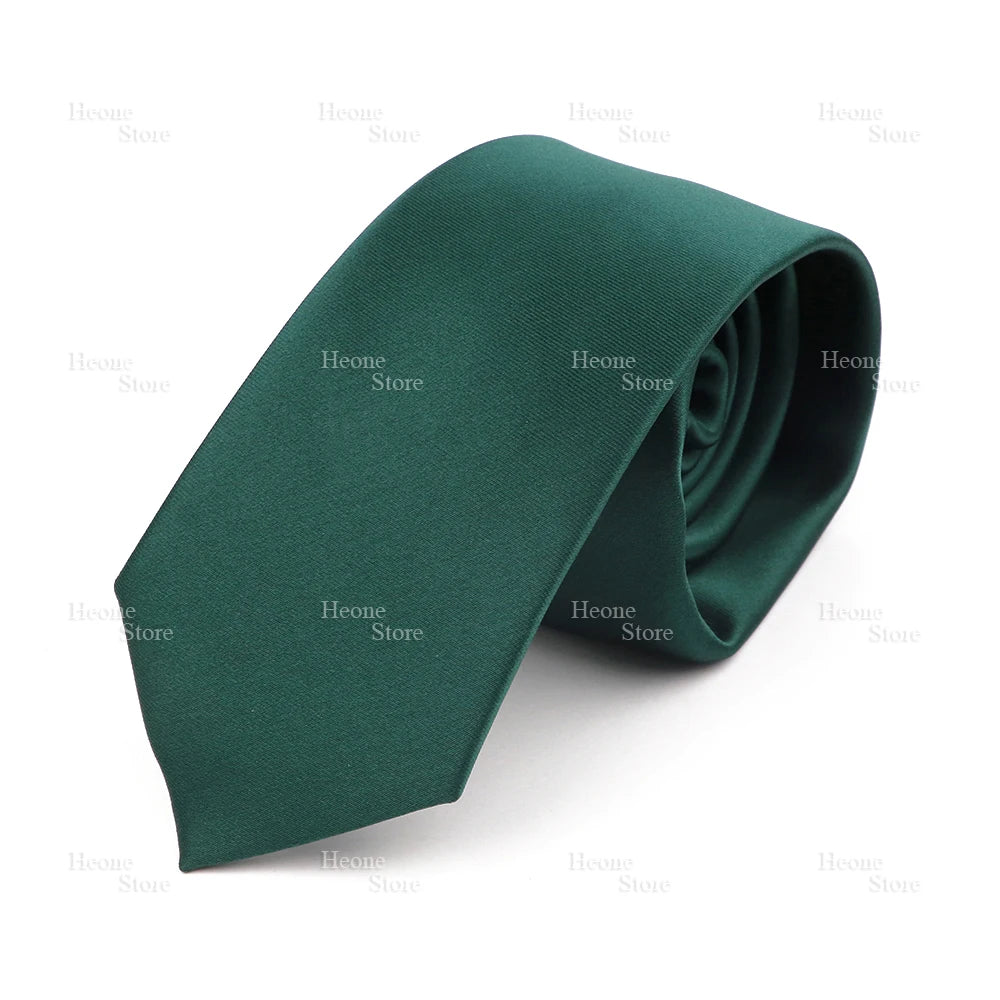 NoEnName_Null Solid Polyester Neck Tie for Men