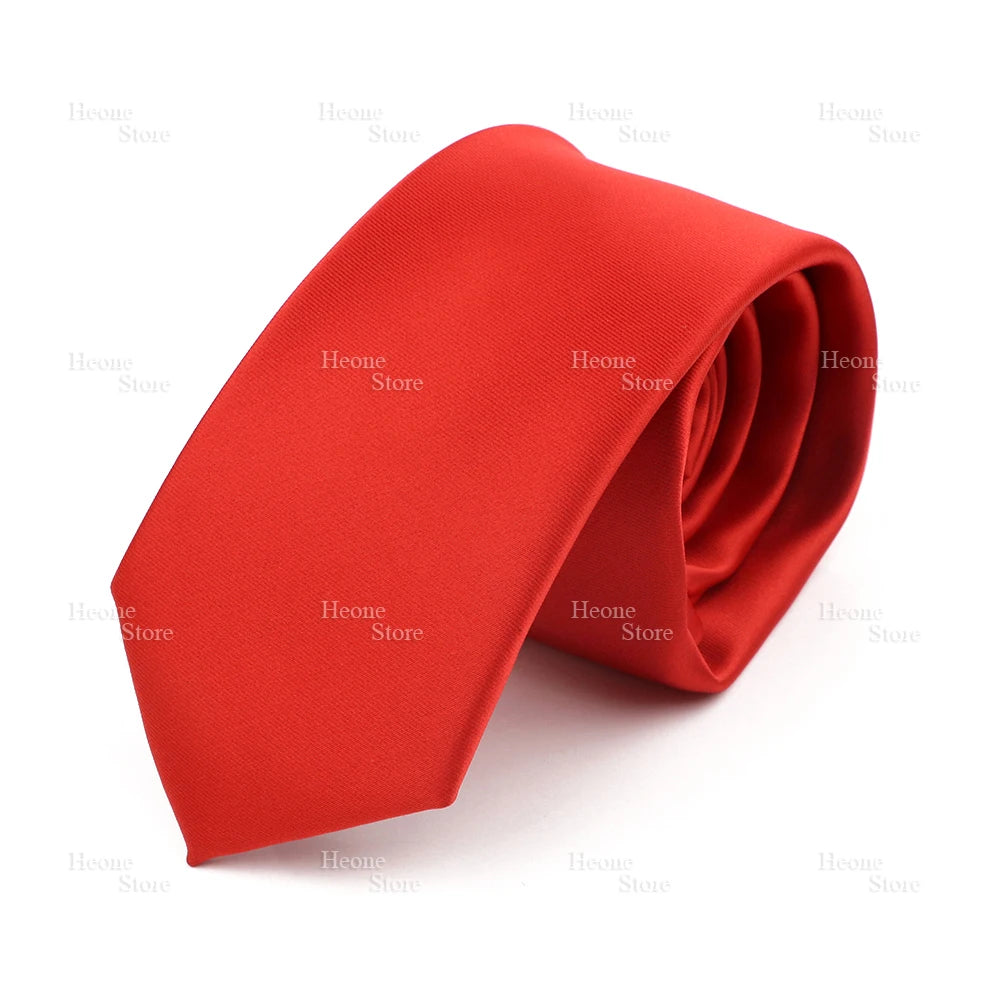 NoEnName_Null Solid Polyester Neck Tie for Men