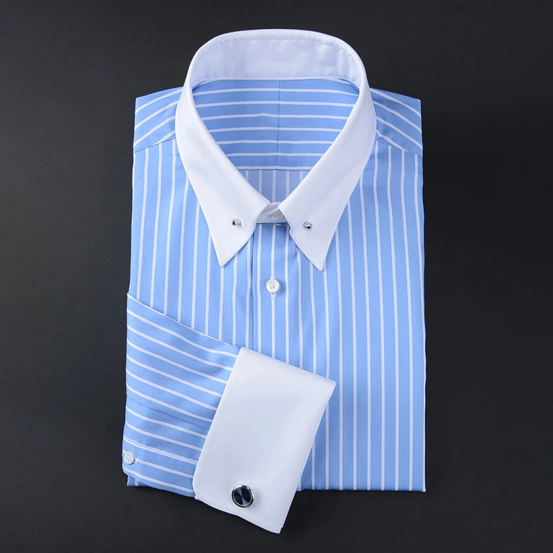 Men's Striped Formal Cotton Shirt