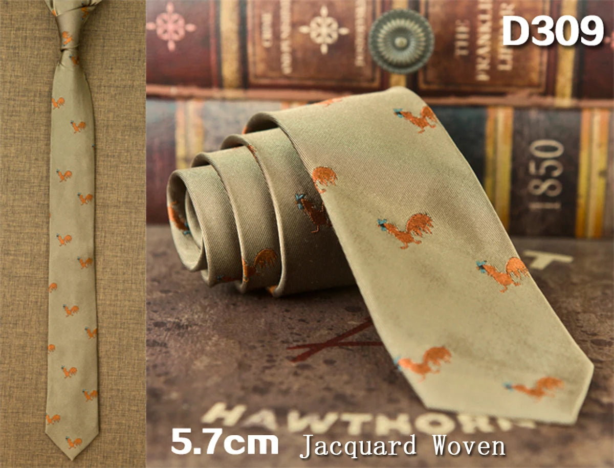 NoEnName_Null Silk Animal Pattern Neck Tie