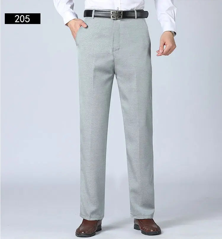 Spring Autumn New Business Office Streetwear Fashion Men's Solid Pocket Loose Casual Straight Full Trousers 29-40