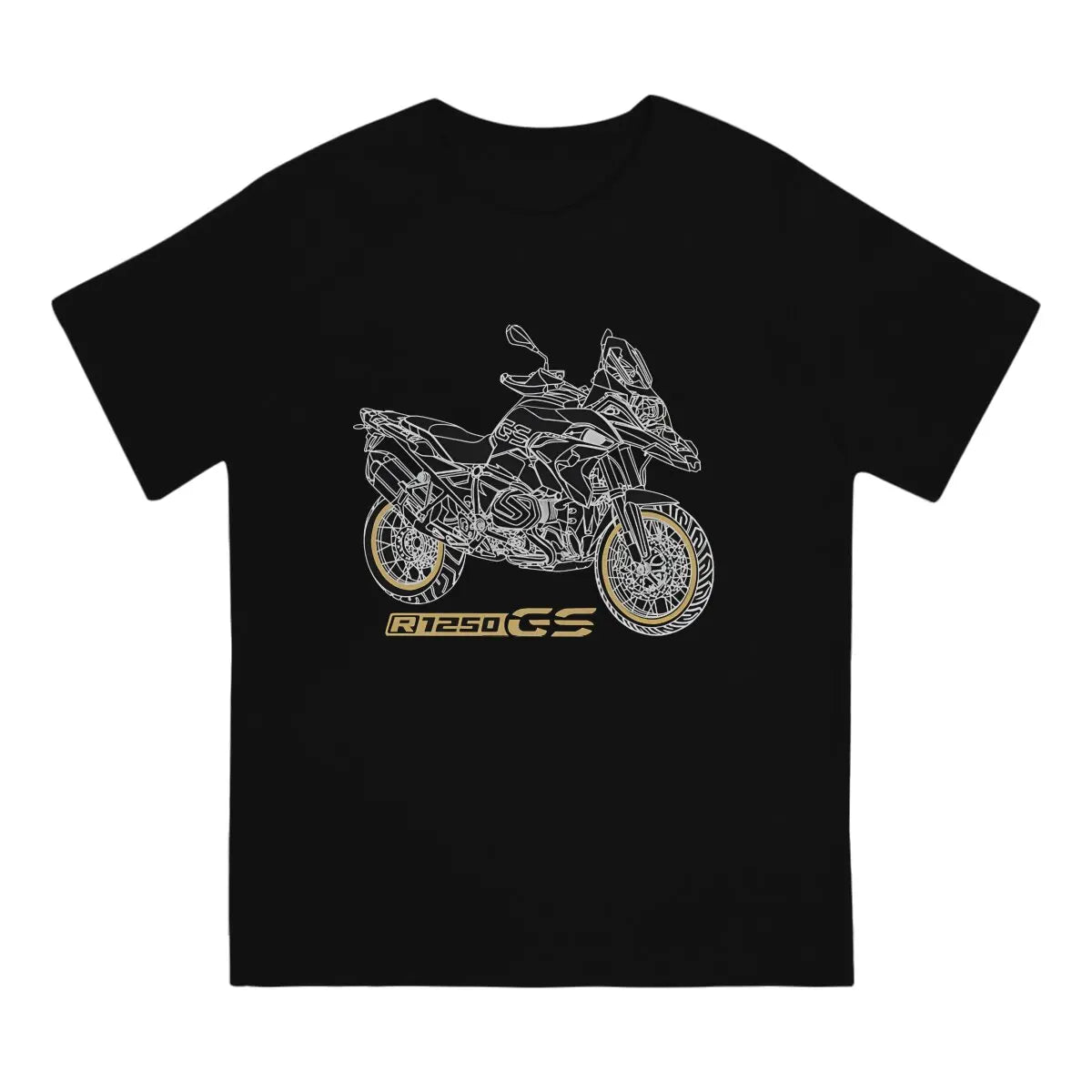 GS 1250 R 1250 GS Black Motorcycle T-Shirts for Men GS  Cotton Tees Short Sleeve T Shirts Printing Clothes