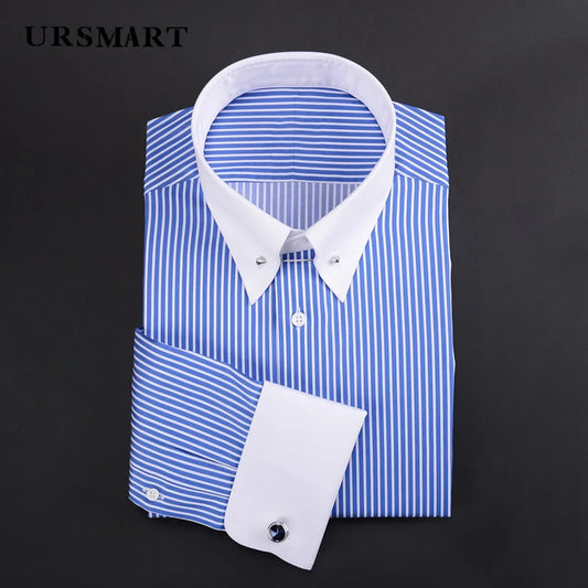 Men's Striped Formal Cotton Shirt