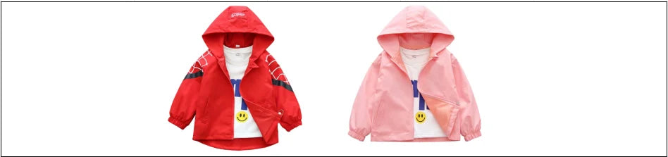 Spring Boys and Girls Cartoon Super Mario Zipper Hoodies Jacket for 1-10 Years