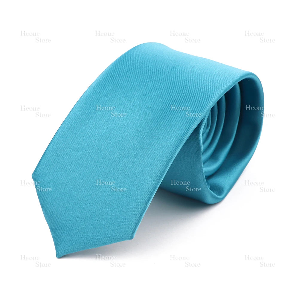 NoEnName_Null Solid Polyester Neck Tie for Men