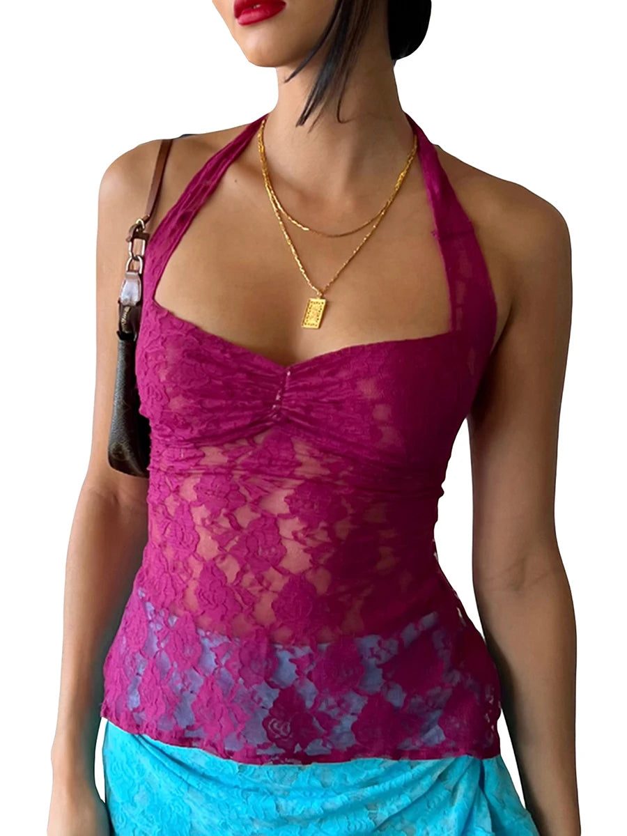 Hirigin Junior Women’s Lace Tank Tops for Summer