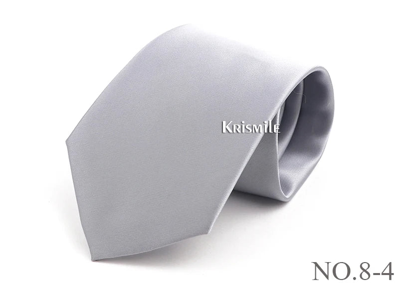 NoEnName_Null Solid Polyester Neck Tie for Men