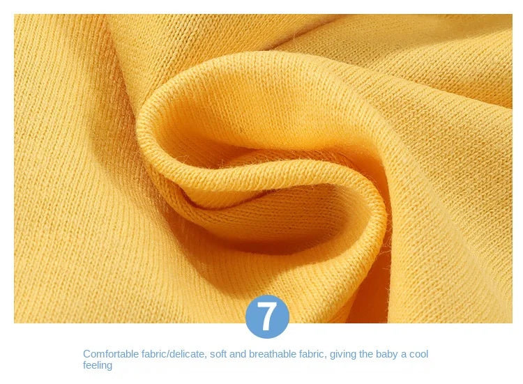 NoEnName_Null Unisex Summer Outfit for Kids – Soft Cotton-Polyester Casual Wear (Ages 25M–12Y)