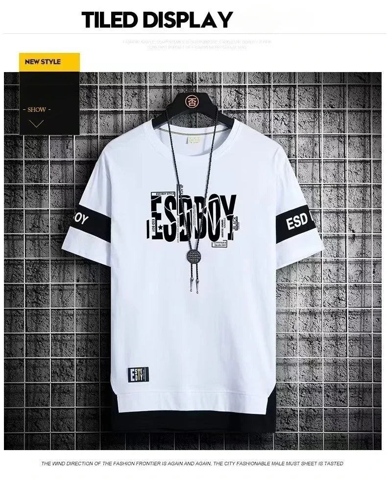 Men’s Casual Polyester Short Sleeve O-Neck Summer T-Shirt