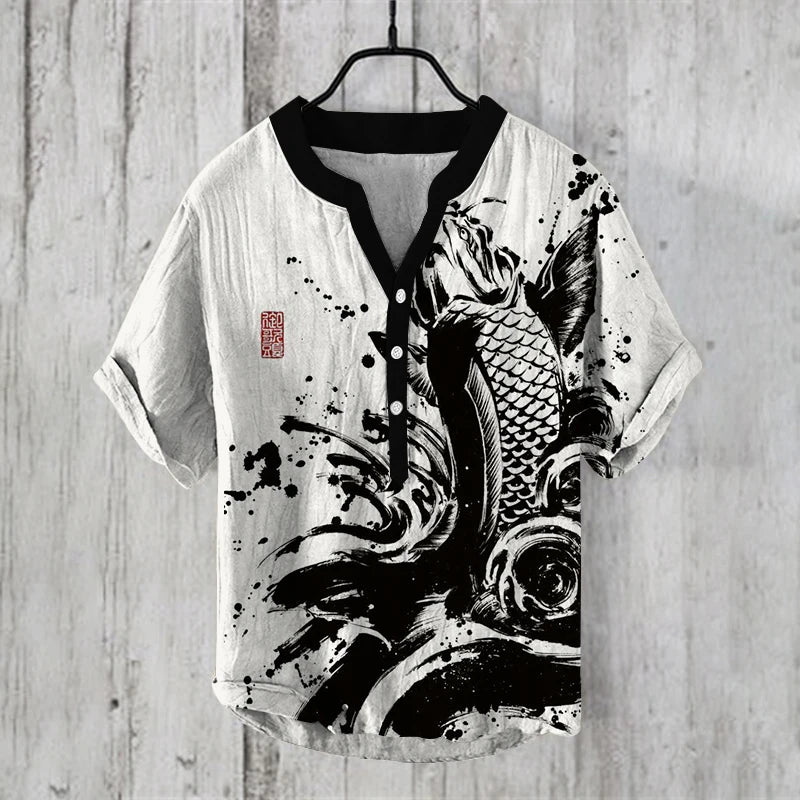 Men’s Casual Polyester O-Neck Short Sleeve Quick Dry T-Shirt