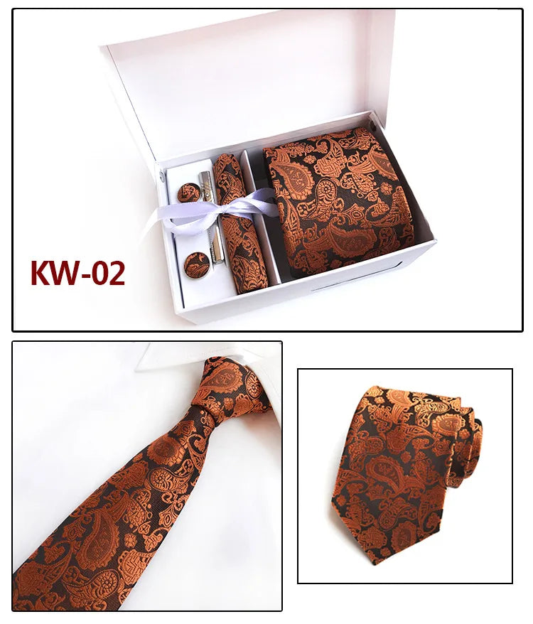 Men's Paisley Silk Tie Set