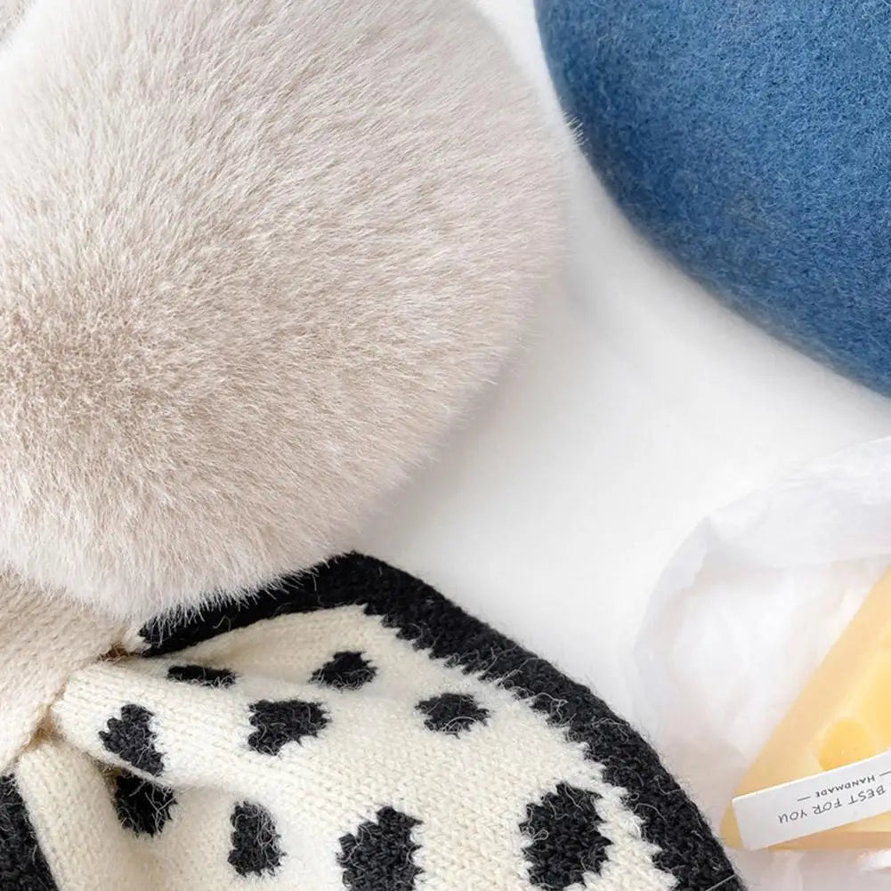 NoEnName_Null Women's Winter Splice Plush Scarf – Stylish &amp; Cozy Casual Accessory