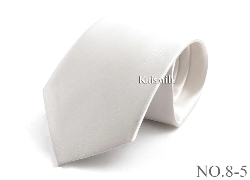 NoEnName_Null Solid Polyester Neck Tie for Men