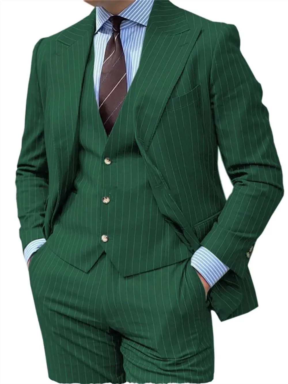 Smart Casual Men's Suit - Premium Cotton &amp; Wool Blend for Business Attire