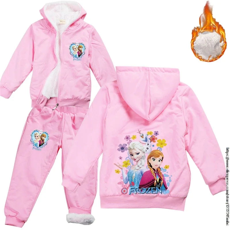 Disney Kids' Cartoon Hooded Pullover Set – Winter Coat for Boys and Girls (Ages 7-13)