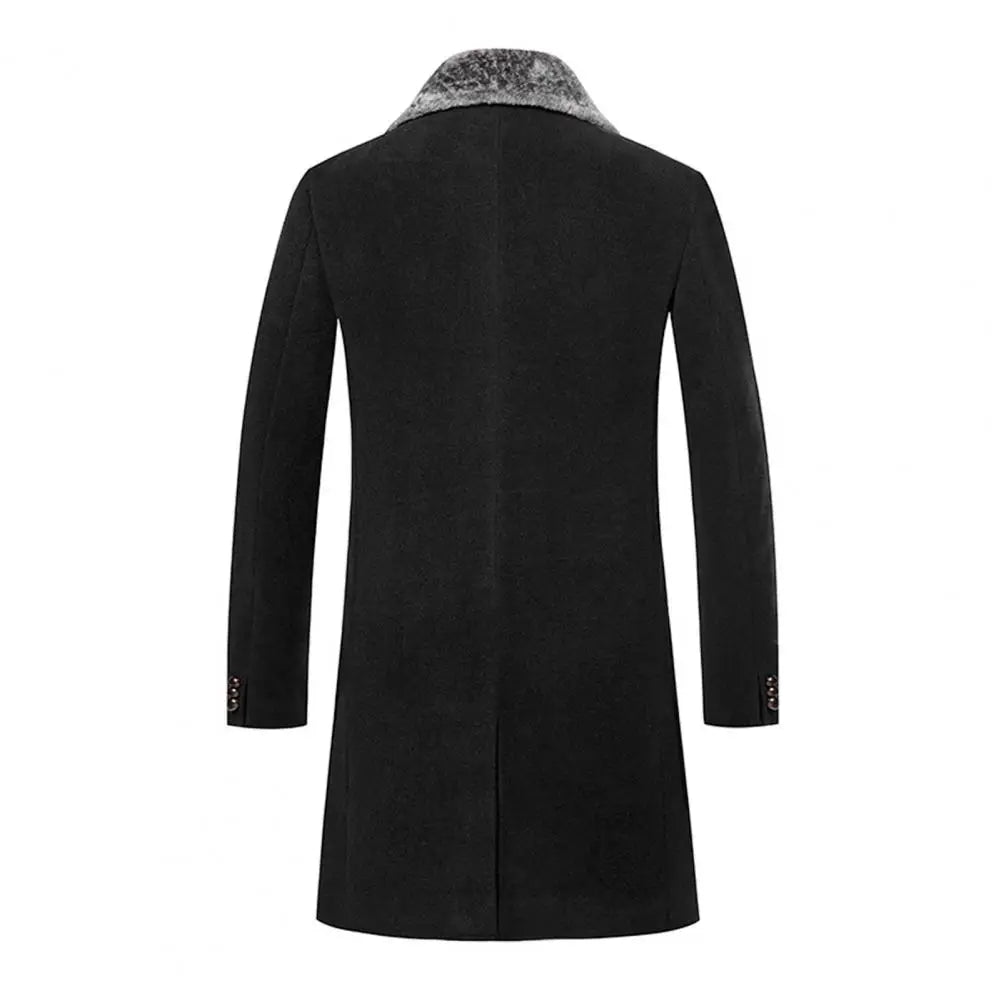 NoEnName_Null Men's Slim Fit Trench Coat – Casual, Single Breasted, Polyester and Cotton Outerwear for Autumn &amp; Winter