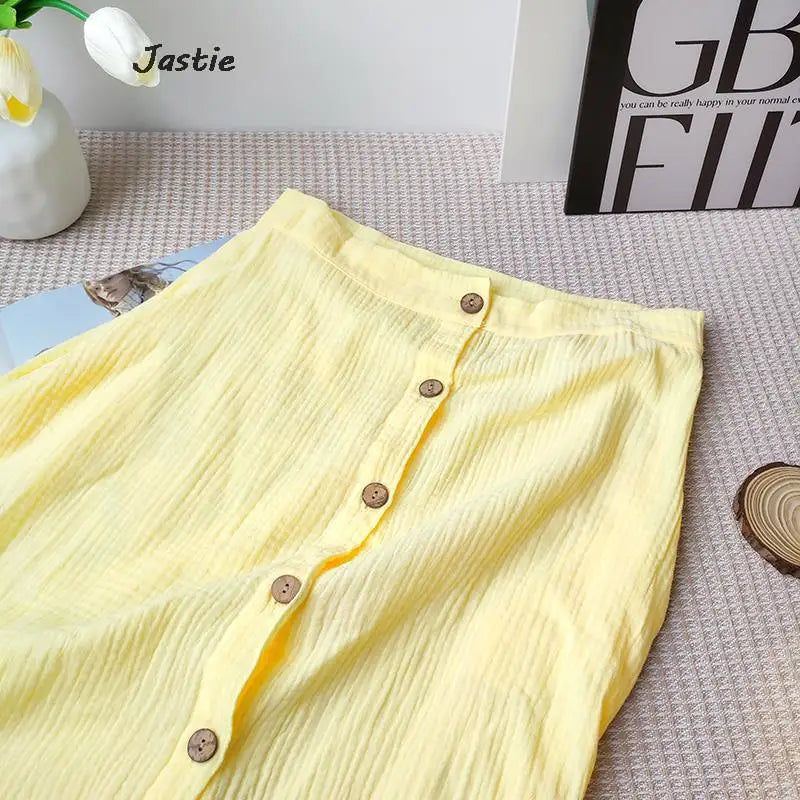 JASTIE Women's Casual A-Line Sleeveless Jersey Dress – Mid-Calf Length, Spring/Summer Style