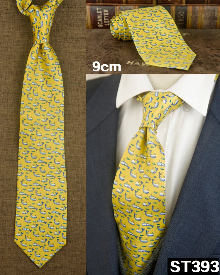 NoEnName_Null Silk Animal Pattern Neck Tie