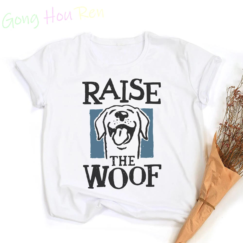 Gong Hou Ren Women’s Corgi Cartoon Graphic T-Shirt – Summer 2024 Collection