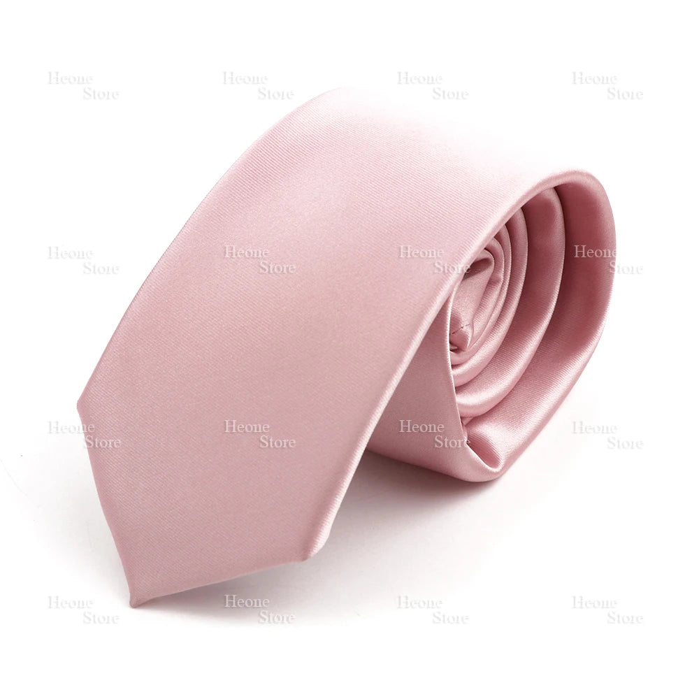 NoEnName_Null Solid Polyester Neck Tie for Men