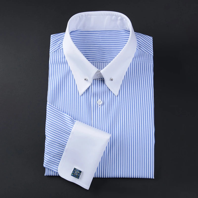 Men's Striped Formal Cotton Shirt