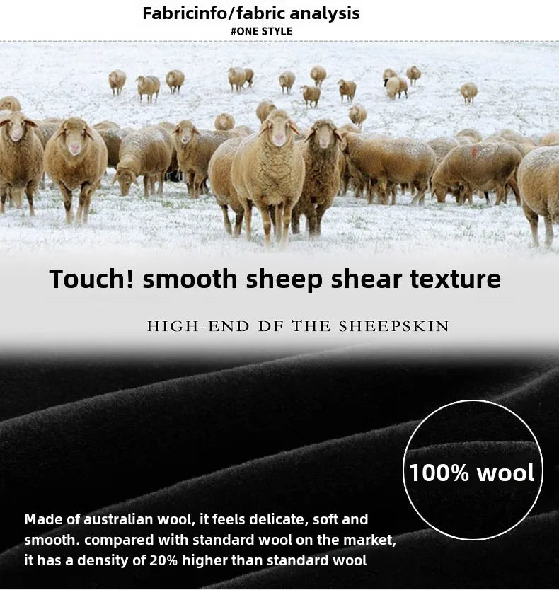 New sheep shearing fur integrated men's short leather jacket mink hair lapel men's fur coat coat thick coat