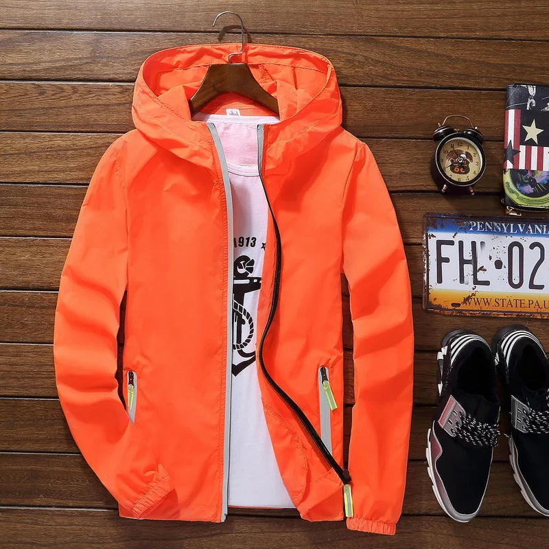 Summer Men and Women Sunscreen Clothing Couple Long-sleeved Windbreaker Breathable Quick Dry Clothes Reflective Travel Jacket